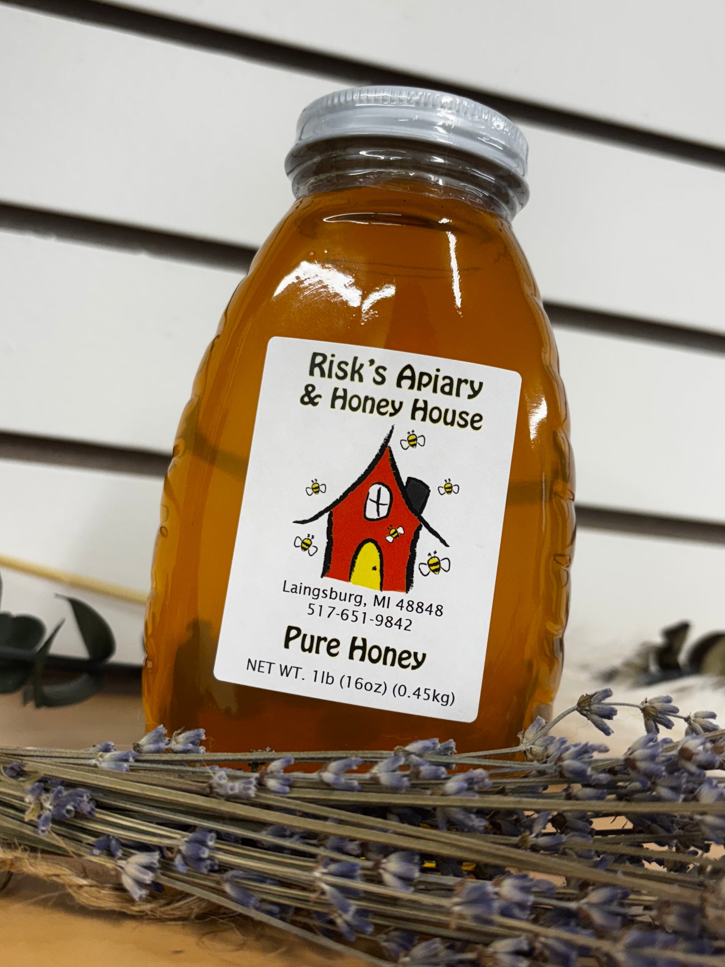 1 pound jar of Michigan Honey