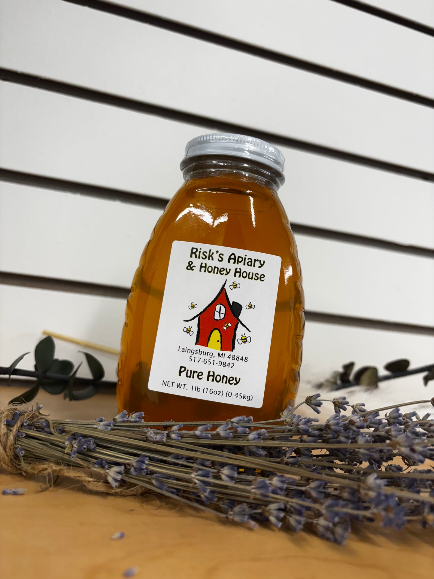 1 pound jar of Michigan Honey