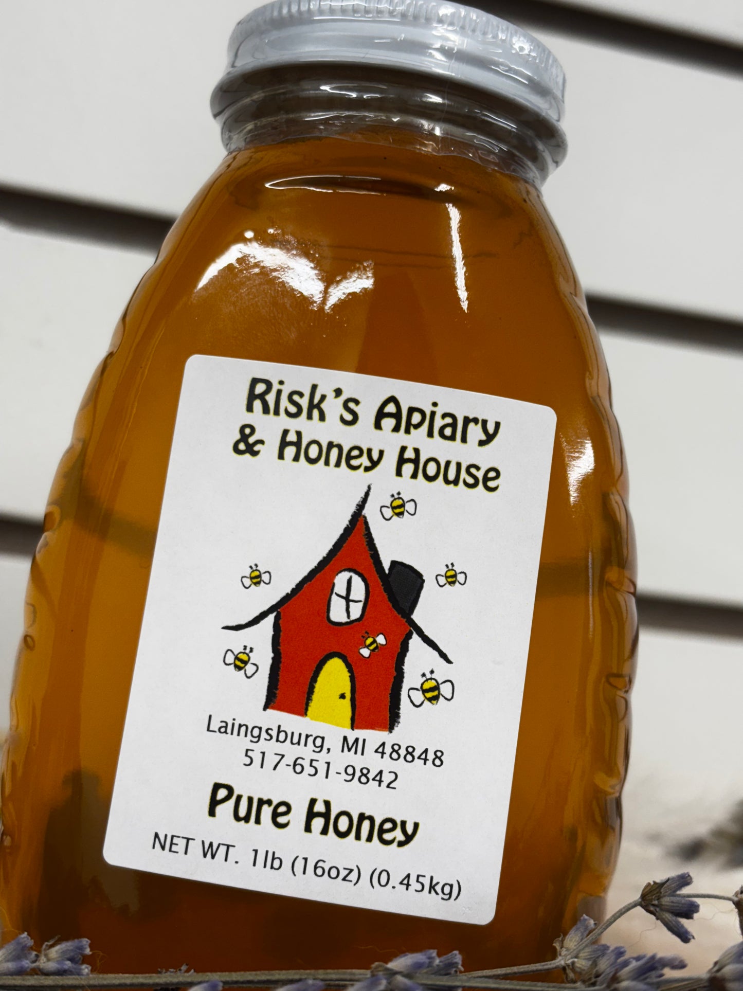 1 pound jar of Michigan Honey