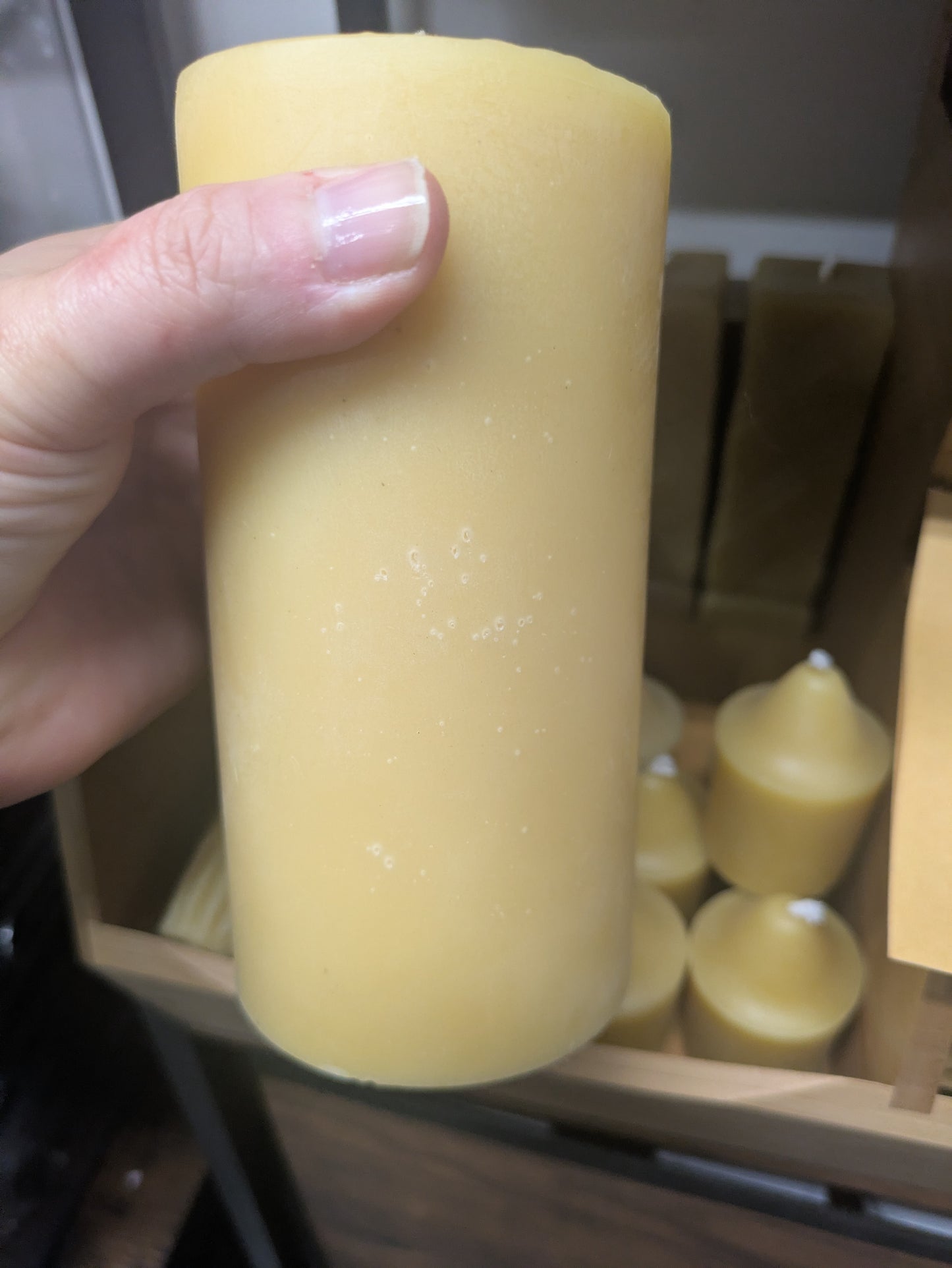 3" x 6" Beeswax Pillar Candle