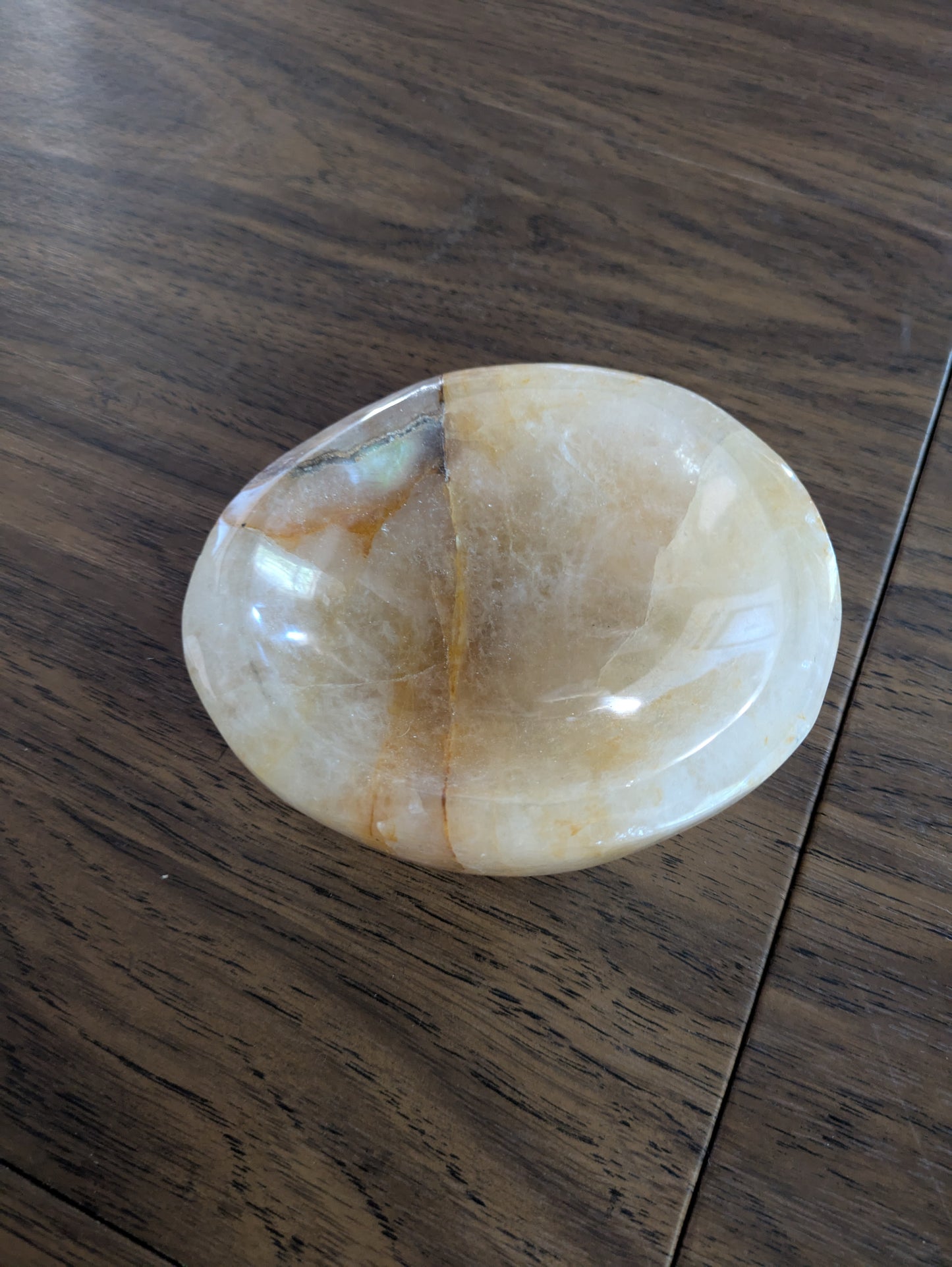 Golden quartz bowl