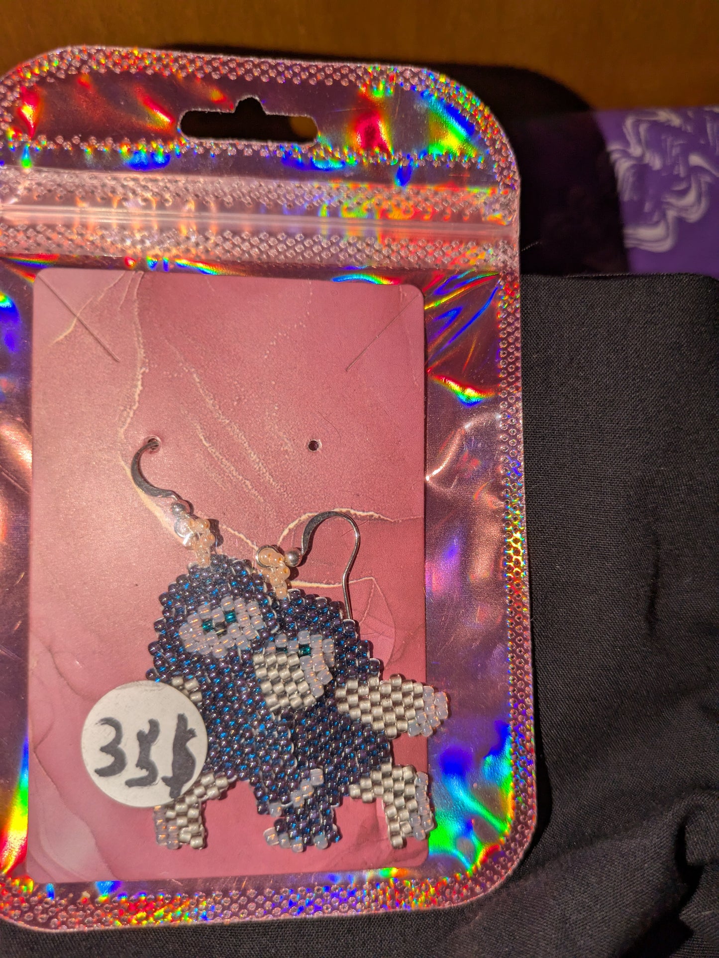 Hand beaded earrings