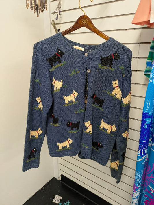 retro Scottie sweater medium, Vintage Clothes curated by ADHD Angela